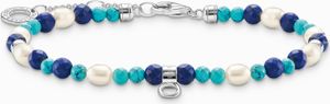 Thomas Sabo  Damen Armband mit blauen Steinen und Perlen A2064-775-7-L19V