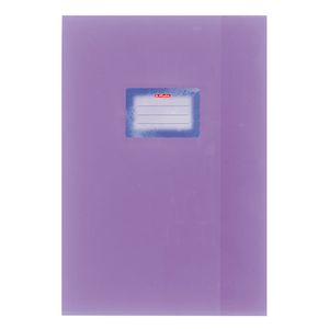 5 Herlitz Heftumschläge / Hefthüllen DIN A4 / Baststruktur / Farbe: violett