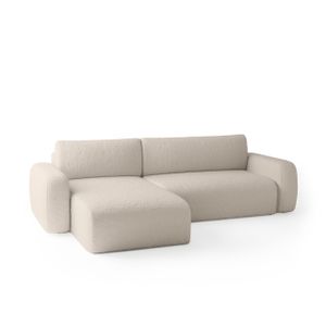 MEBLITO Ecksofa Eckcouch mit Schlaffunktion Sassari Universal Bettkästen Couch Sofagarnitur Beige (Anthologie 02)