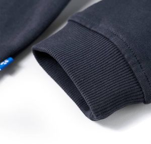 vidaXL Kinder-Kapuzenpullover mit Halbem Reißverschluss Anthrazit Cognac 140