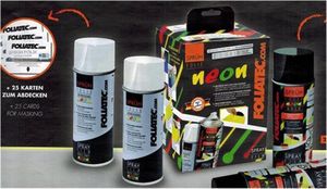 FOLIATEC Sprüh Folie NEON 4er-Set, gelb, 2 x 400 ml + Grundierung 2 x 400 ml