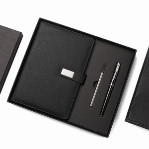 A5 Notizbuch Geschenk Set: Kunstleder, hochwertiger Kugelschreiber, Magnetverschluss, 150 Seiten - Inklusive edler Geschenkbox