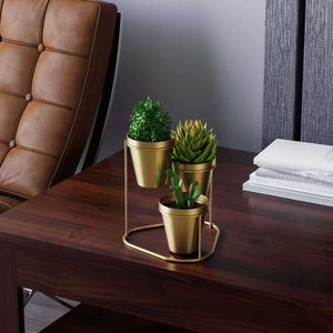 Evila Originals, GED-014-B, Dekoratives Metallaccessoire, Gold, 19 x 19 x 20 cm
