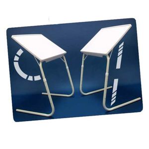 MESA LIVING Nastavitelný skládací stůl Tavolino White