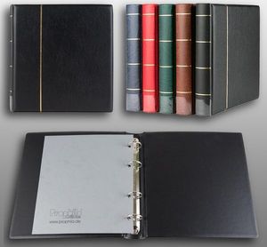 Prophila Collection Album A5 Standard-Ringbinder für Münzen Banknoten Postkarten ETB (schwarz)