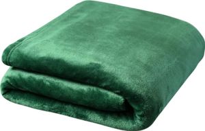 Traumschlaf Teddy-Fleece Kuscheldecke 150x200 cm tanne