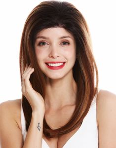 WIG ME UP Perücke Lace-Front lang glatt voluminös Ombre Braun Kupferbraun RGF-5544-LF-OP27