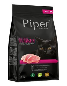 Piper Animals z indykiem - bezzbożowa sucha karma dla kotów 3kg Piper Animals z indykiem - bezzbożowa sucha karma dla kotów 3kg