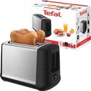 Tefal TT340830, 2 Scheibe(n), Schwarz, Edelstahl, Edelstahl, Knöpfe, Drehregler, 850 W