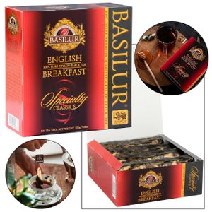 BASILUR English Breakfast- Schwarzer Tee in Beuteln, 100x2g x3