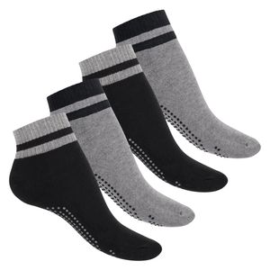 Celodoro Damen und Herren Yoga & Wellness Socken (4 Paar), ABS Söckchen mit Frottee-Sohle - Variante 2 39-42