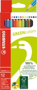 Ekologická barevná tužka - STABILO GREENcolors - balení 12 kusů - 12 různých barev