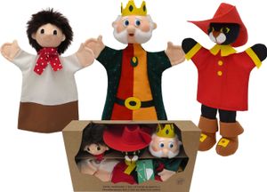 3er Set Handpuppen Der gestiefelte Kater 34 cm Mehrfarbig, 22793E 3er Set Handpuppen Der gestiefelte Kater 34 cm Mehrfarbig, 22793E