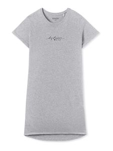 Schiesser Nacht-hemd schlafmode sleepwear Casual Essentials grau-mel. 42