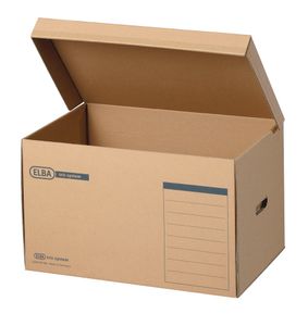 ELBA Archiv-Box, Aufbewahrungsbox tric system mit Klappdeckel, naturbraun, 10er Pack