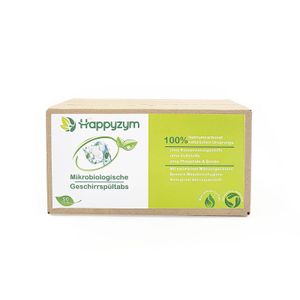 Happyzym Probiotische Spülmaschinen Tabs - Geschirrspültabs Öko - 50 Stück