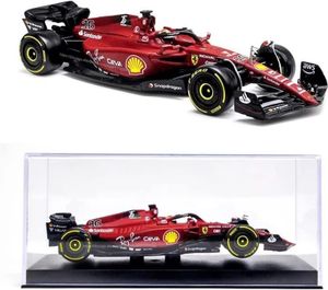 Bburago 18-36831 - Modellauto - Ferrari Racing F1-75 Leclerc #16 (mit Helm, Maßstab 1:43) Formel 1