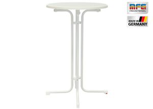 MFG Stehtisch 70 cm klappbar, weiß/weiß, wetterfest