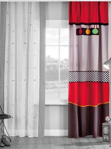 Cilek NITRO Vorhang 140x260cm Rot / Gemustert