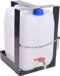 Wassertank 20l mit Hahn, Wasserkanister Wasserbehälter Kanister Wasser Behälter plus Wassertank Montagekorb, Kunststoff