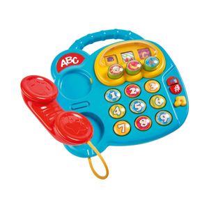 Simba 104010016 - ABC buntes Telefon, Babyspielzeug, Drehbilderdisplay, Melodie, Spieltelefon, Lerntelefon, mit verschiedenen Sounds, 20cm, Motorik, Kleinkind, ab 6 Monaten