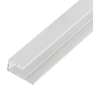 5, S-Polytec® Aluminium U-Profil 6mm Weiß RAL 9016 (2 Meter), Alu Abschlussprofil, Aluprofil für Vinyl-Boden und Aluverbundplatten Dibond