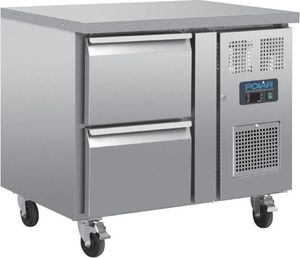 Polar Serie U GN-Kühltisch mit 2 Schubladen 124L