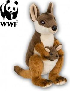 WWF Plüschtier Känguru mit Baby (19cm) lebensecht Kuscheltier Stofftier Kangaroo Joey