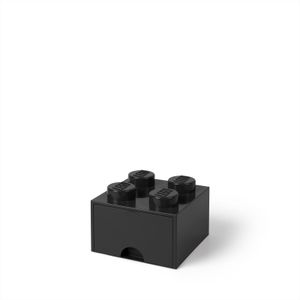 LEGO Aufbewahrungsbox mit Schublade mit 4 Noppen, schwarz