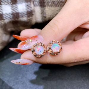 Der OPal-Ohrring zur Verlobung. 925er Sterlingsilber, Fahshion natürlicher echter Opal-Ohrring