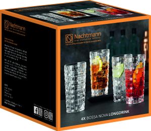 Nachtmann Bossa Nova Longdrinkglas 395 ml, klar (4er Pack)