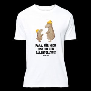Mr. & Mrs. Panda Größe M T-Shirt Bären mit Hut - Weiß - Geschenk, Herrn, Muttertag, Paps, Dad, Danke Papa, Familie, Vater-Sohn, Opa, Junggesellenabschied, Tshirt, Vater
