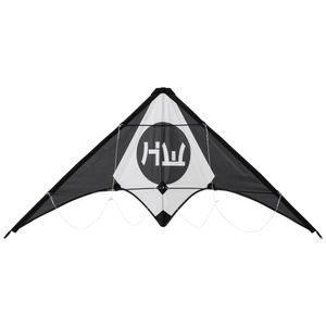 Einheitsgröße HW-69|HIDETOSHI WAKASHIMA "Inuwahi" Stunt Kite Lenkdrachen schwarz/weiß