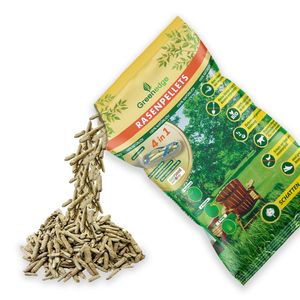 Rasenpellets (dürreresistenter Rasen) - ummantelte Rasensamen - für einen gesunden und robusten Rasen 1,5 KG (Kilopreis = 12,63 €)