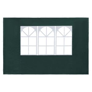 Möbel - CLORIS Partyzelt-Seitenwände 2 Stück mit Fenster PE Grün, 1 kg 45119