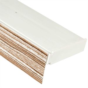 2-Läufige Vorhangschiene mit Innenlauf aus Kunststoff in 240cm ( 2x120cm ), Kunststoff Blende "TEAK" Optik, Gardinenschiene