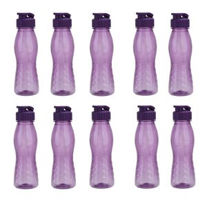 10 Stück culinario Trinkflasche Flip Top, BPA-frei, 700 ml Inhalt, lila