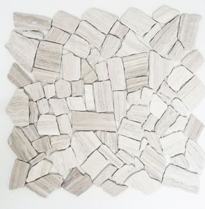 Mosani MOS44-0202_f, Mosaik, Marmor, Grau, Indoor, Rechteck, 305 mm