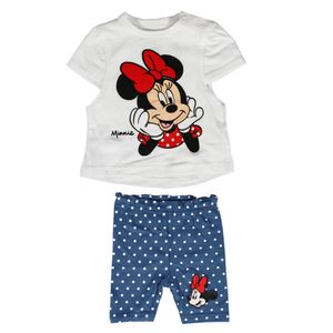 Disney Minnie Maus Baby Mädchen Set Shirt plus Hose – Weiß / 86