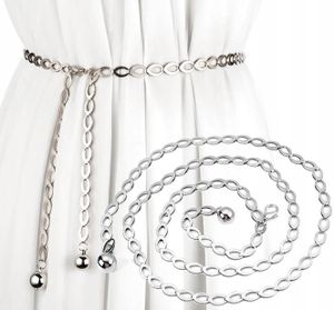 Silberner Ketten-Gürtel für Damenkleid Dekorativer Kettengürtel Elegant Modisch