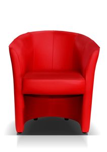 Platan Sofa Sessel Oxford, Farbe: Rot Fernsehsessel Relaxsessel Polstersessel, Stilvoll,