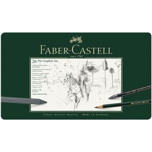 FABER-CASTELL Set Pitt Graphite groß Metalletui