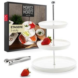 Moritz & Moritz Etagere rund 3-Stufig weiß
