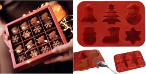GKA Silikon Backform Weihnachten mit 6 Formen Plätzchenform Keksform Silikonbackform Fondantform Schokoladenform 24 cm