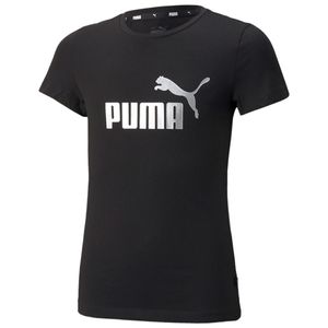PUMA Ess+ Metallic Logo T-Shirt Mädchen puma black 128