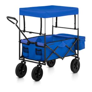 Uniprodo Bollerwagen faltbar mit Dach - Blau