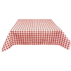 JEMIDI Stofftischdecke für Bistrotische Tischdecke kariert Tischdecken Decke Tisch Tischdecken (Rot Karo, 135cm x 225cm)