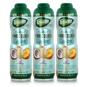 Teisseire Getränke-Sirup Pina Colada 0% 600ml - Cocktails (3er Pack)
