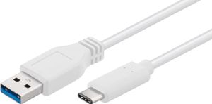 Microconnect - Usb3.1ca05w 0.5m USB c USB a Colour White - Kabel USB (3.0 (3.1 Gen 1), USB c, USB a, męski/męski, prawy, prawy)