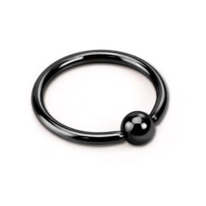 viva-adorno 1,2 x 8 x 3mm Piercing BCR Ball Closure Ring Lippenring Klemmring Edelstahl in verschiedenen Farben und Größen Z53,schwarz